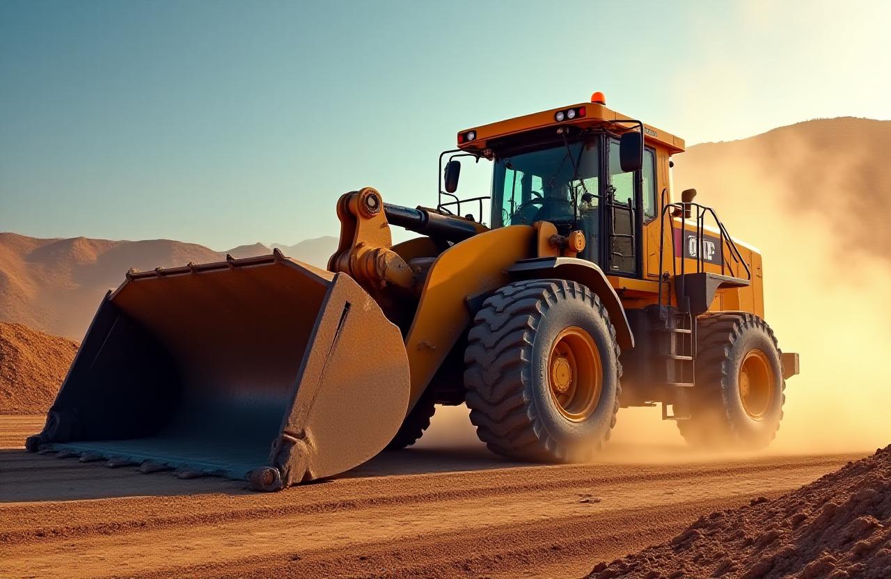 Macchinari per miniere in azione