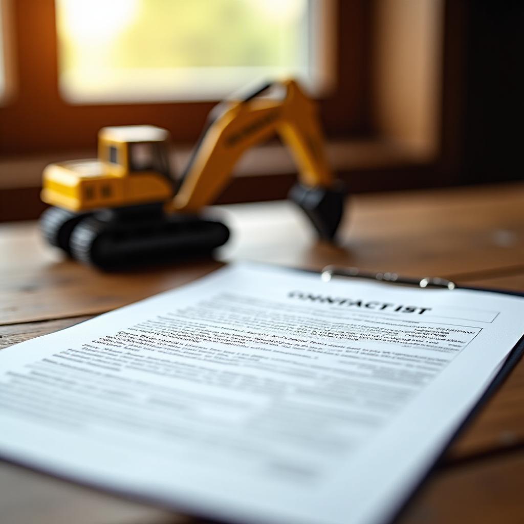 Contratto legale e macchinari da miniera